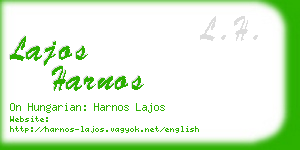 lajos harnos business card